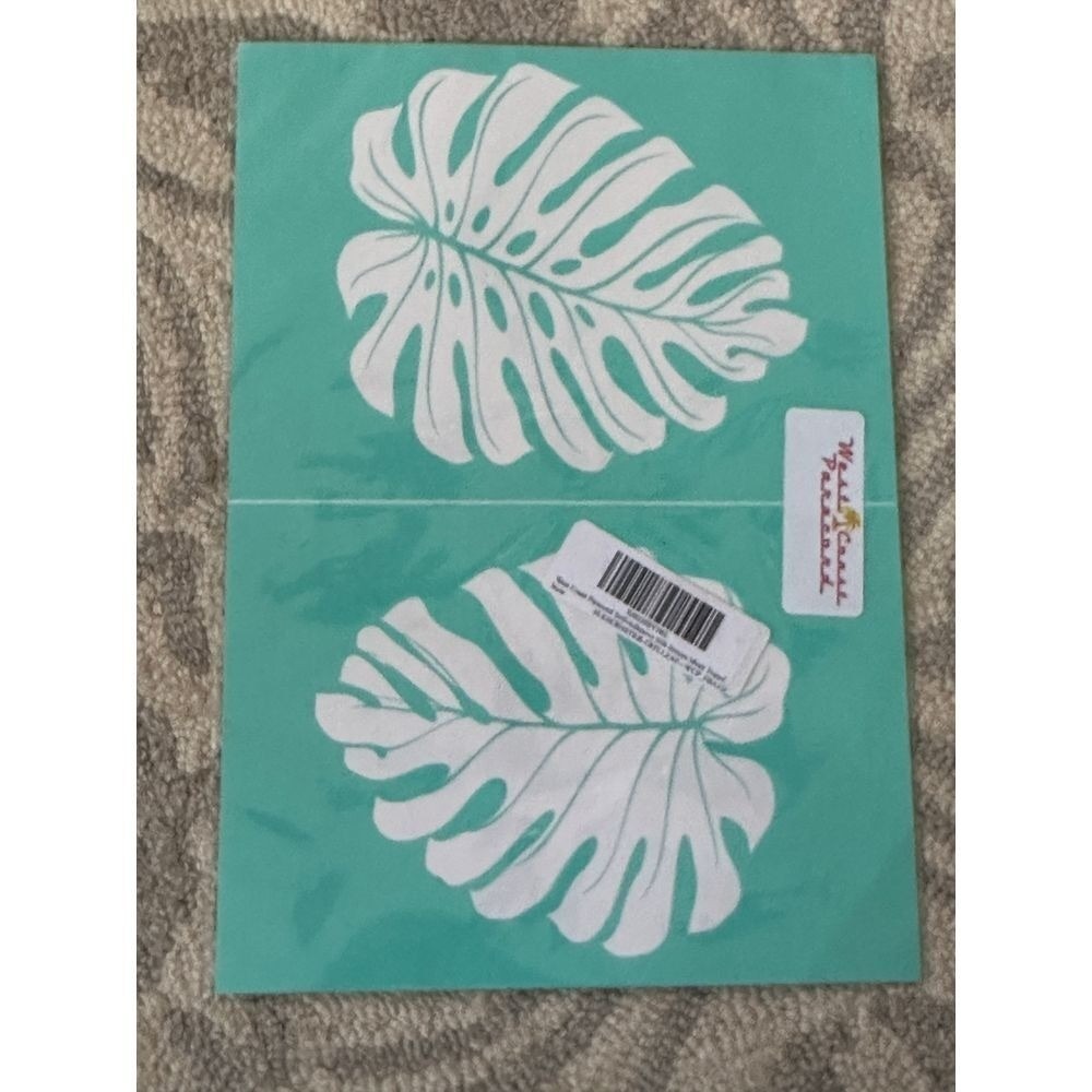 West Coast  Monstera Leaf Self-Adhesive Silk Screen Mesh Transfer Stencil